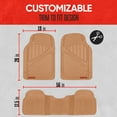 thumbnail image 5 of Motor Trend FlexTough Performance All Weather Rubber Car Floor Mats - 3 Piece Floor Mats Automotive Liners for Cars Truck SUV, Heavy-Duty Waterproof (Beige), 5 of 8