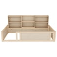 thumbnail image 6 of Bellemave Twin Size Montessori Bed with Storage Bookshelf, Wood Floor Bed Frame with High Safety Rails, Low Profile Kids Bed for Toddler Boys and Girls (Natural), 6 of 7