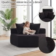 thumbnail image 3 of Leumius 54-inch Modern-style Hexagonal Single Lounge Chair, Chenille-Upholstered Sofa for Lounges, Game Rooms, Living Rooms and Bedroom Black, 3 of 9