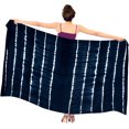 thumbnail image 4 of HAPPY BAY Women's Beachwear Summer Bikini Wraps Beach Wrap Sarong Coverups Skirt Swimsuit Swimwear Bathing Suit Swim Cover ups for Womens One Size Navy, Stripes, 4 of 4