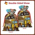 thumbnail image 2 of Pofeuu Different Construction Site Vehicles Print Burlap Bags with Drawstrings Drawstring Gift Bags Pouch Bag for Thankgiving Birthday Party Gift Wrapping Treats and Party Favors-Small, 2 of 9