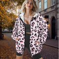 thumbnail image 5 of Garronmavis Pink Leopard Print Women's Zip Up Long Sleeve Sweatshirts Breathable Loose Women Hoodies Oversized Sweatshirts Casual Trendy Fall Fashion Outfits Casual Sweaters, 5 of 7