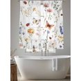thumbnail image 5 of Spring Butterfly Floral Sheer Curtains 72 Inch Length 2 Panels Set, Pastoral Botanical Watercolor Voile Window Treatment Rod Pocket Curtains Sheers Drapes for Bedroom/Living Room/Kitchen 52"x72"x2, 5 of 7