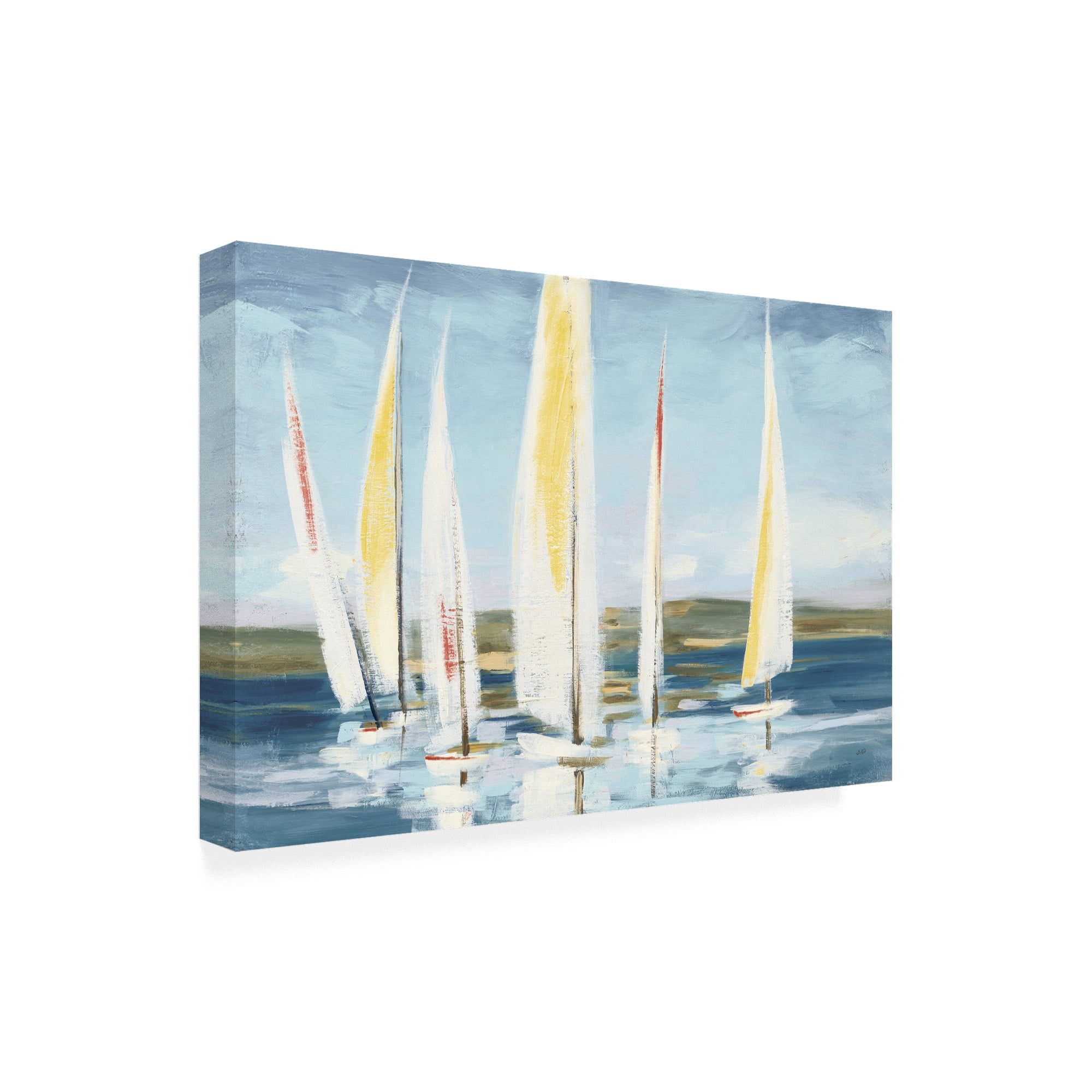 Trademark Fine Art 'Horizon with Red' Canvas Art by Julia Purinton