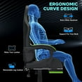 thumbnail image 5 of Hoffree Big and Tall Gaming Chair with Footrest Gamer Chair with Massage Heavy Duty Game Chair with Lumbar Support and Headrest Height Adjustable for Adults, 400lb, 5 of 10