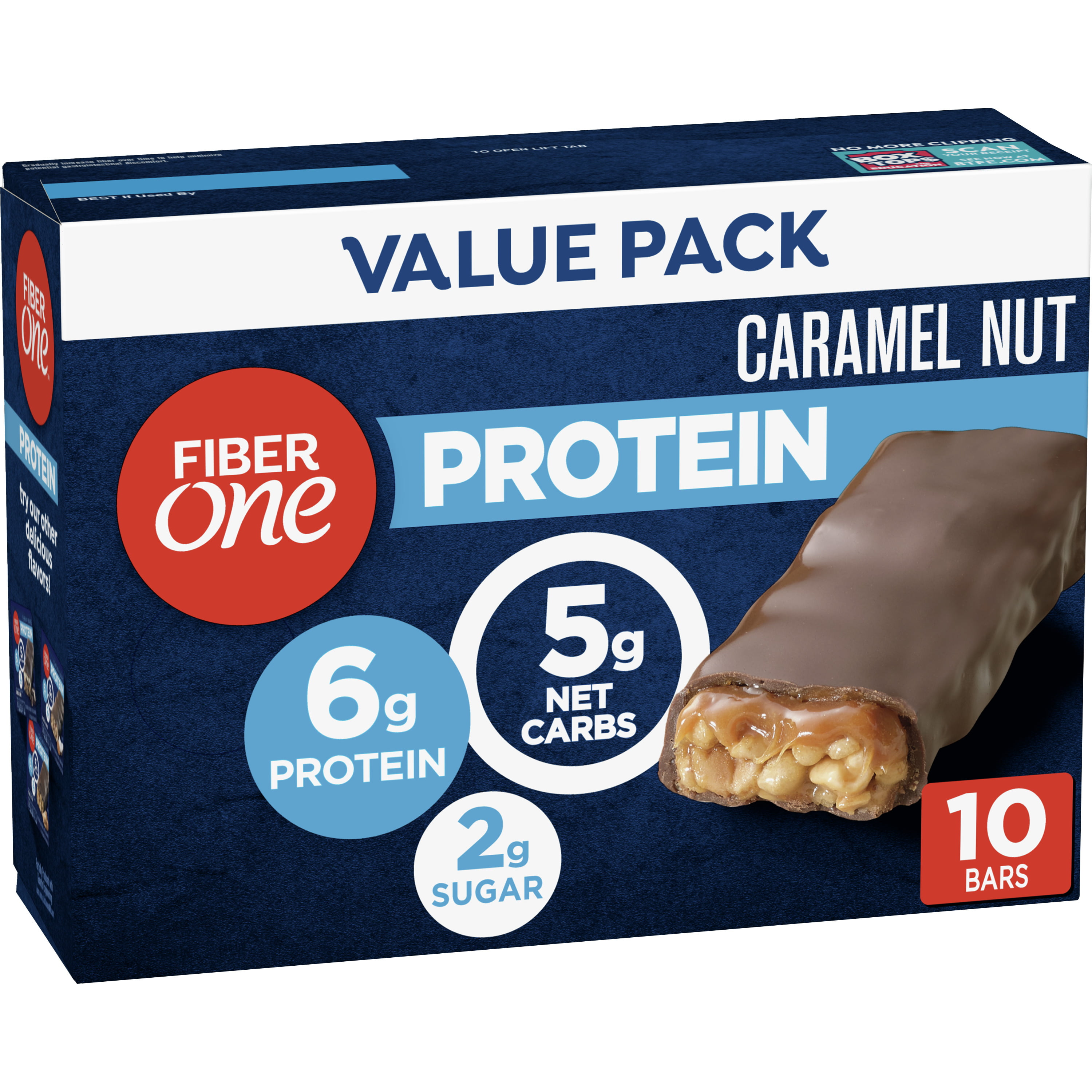 Fiber One Protein Bar, Caramel Nut Chewy Bars, 12 ct - Walmart.com ...