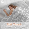 thumbnail image 5 of Light Gray Bedding 3 Piece Duvet Cover Set Full Size, Minimalist Boho Abstract Ethnic Motifs Soft Microfiber Comforter Cover with Zipper Closure & Pillowcases, Wrinkle & FadeResistant Quilt Cover, 5 of 9