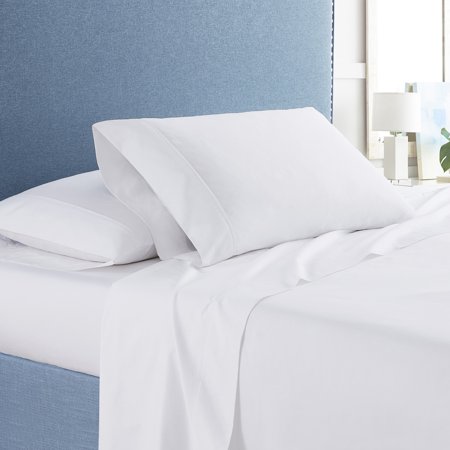 Sweet Home 100-Percent Egyptian Cotton Percale Sheet Set 200 Thread Count White King