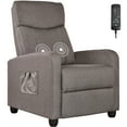 thumbnail image 2 of Comhoma Push Back Massage Recliner with Footrest, Grey, 2 of 11