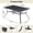 Black + Metal, variant on Outdoor Dining Table Outdoor/Indoor Lightweight Concrete Side Table,Travertine Finish,Outdoor Coffee Table