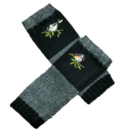 

hoksml Winter Gloves Women Gloves Winter Knitted Gloves Warm Plus Velvet Embroidere Outdoor Gloves Clearance