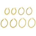 thumbnail image 1 of JeenMata Pendientes de Aro de Cuerda Trenzada de 4 Pares para un Uso Diario Elegante: Packs de Pendientes Asequibles: Paquete Múltiple de Joyas, 1 of 5