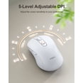 thumbnail image 4 of wegear 2.4G Wireless Mouse, Ergonomic Design, 5-Level Adjustable 4000 DPI, 6 Buttons, Portable for PC, Windows, Mac,XP,White, 4 of 9