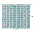 thumbnail image 5 of Light Blue Christmas Santa Pattern Shower Curtain 84"x72" ,Bathroom Decorative Shower Curtains Set with 12 Hooks,Modern Waterproof Washable Shower Curtain, 5 of 6