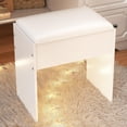 thumbnail image 1 of Vanity Stool Chair, Dressing Table Stool, Dressing Table Seat, Makeup Stool for Vanity, Easy Assembly Makeup Chair, Small Ottoman Stool, Footstool, Multifunctional Stool for Living Room, Bedroom, 1 of 5