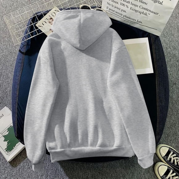 Pullover Cropped Sweater Womens Loose Tunic Sweaters Ladies Fall Tops Ladies Christmas Sweatshirt Womens Cat Long Sleeve Hoodie Sweatshirt Hooded Pullover Tops Blouse Women's Print Long-sleeve Gray XL