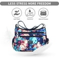 thumbnail image 4 of AOUNQ Crossbody Purses and Handbags for Women Multi Pocket Floral Shoulder Bags Ladies Casual Nylon Purse, 4 of 6