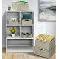 thumbnail image 3 of Sorbus Storage Box Woven Basket Bin Container Tote Cube Organizer Set Stackable Storage Basket Woven Strap Shelf Organizer Built-in Carry Handles (7 Piece - Beige), 3 of 3