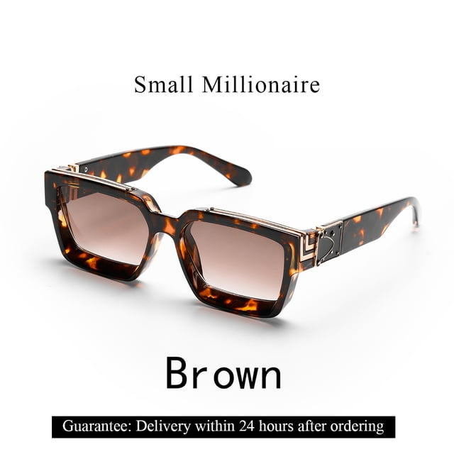Typpkmm Ruiao Retro Millionaire Shades Sunglasses 2026 for Men Designer Famous Brand Square Sun Glasses Man Women Sunglass Black