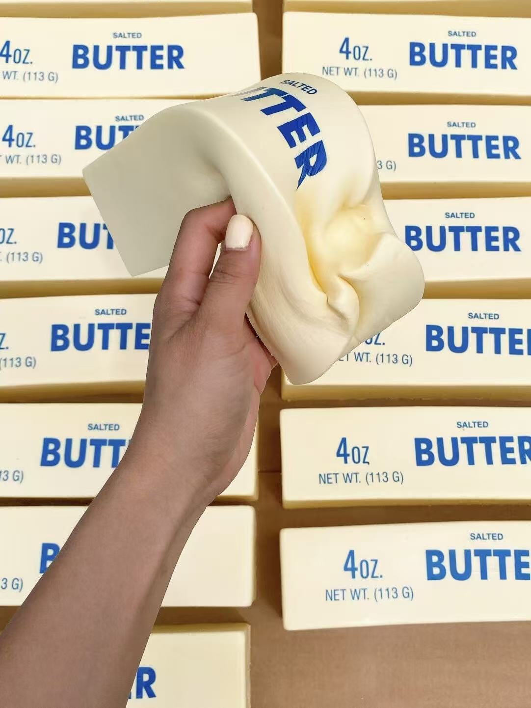 Moist Big Butter Bar Stress Ball - Ultra-Soft & Slow-Rising Squeeze for ASMR & Anxiety Relief, Sensory Fidget Gadget for Adults