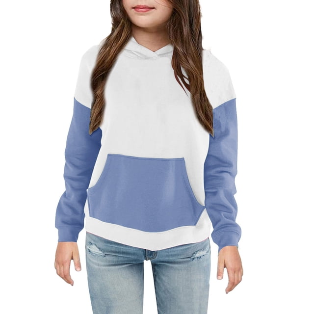 Cowsor Chandails en Molleton Surdimensionnés à Col Rond pour Enfants Mode Épaule Tombante Chandail 2 Pcs