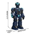 thumbnail image 3 of Blue Intelligent Voice Control Robot With Gesture Sensing Remote Programming Dancing Toy For Kids Rechargeable Interactive Talking Robot With Led Lights Sound Effects Stem Educational Toy, 3 of 5