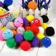 thumbnail image 3 of Pllieay 120Pcs 2 Inch Pom poms for Arts and Crafts,Multicolor Pompoms for DIY Creative Crafts Decorations,Perfect for Kids, School and Home DIY Projects, 3 of 10