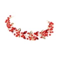thumbnail image 2 of Accesorios para el cabello de hoja hecha a mano de la altura del cabello para la fiesta para la fiesta temática de disfraces Rojo, 2 of 8