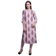 thumbnail image 1 of Bimba 3/4 Sleeve Printed Kurti Summer Wear Kurta Straight Tunic For Women, 1 of 6