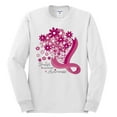 thumbnail image 2 of Wild Bobby Breast Cancer Awareness Flowers Breast Cancer Awareness Men Long Sleeve Shirt, White, 3X-Large, 2 of 6