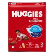 حفاضات الأطفال Huggies Little Snugglers، مقاس 3 (16-28 رطلاً)، 76 قطعة (اختر للمزيد)