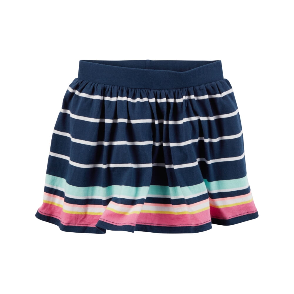 Carter's Toddler Girls Skorts Blue and White Striped Sizes 2T and 4T NWT 