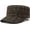 Brown, variant on Men's Cadet Army Cap Vintage Military Hat Plaid Pattern Flat Top Cap