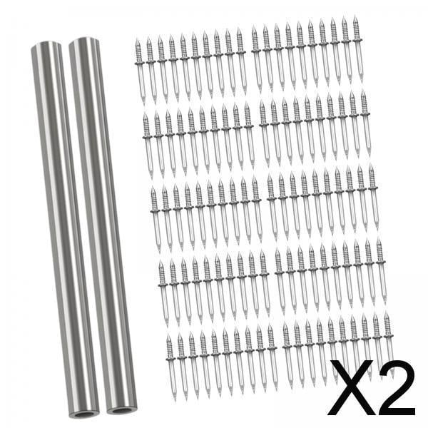 2x Clavos de doble cabeza Clavos sin costuras Sofás Cabeceros con clavo Funda específica Herramienta Zócalos Clavos de cemento para construcción Clavo 2 piezas