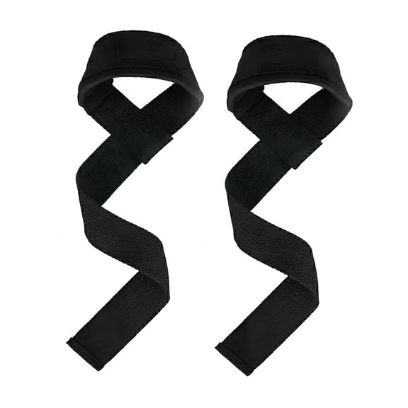 TELOLY Weight Lifting Straps, Wrist Straps for Fitness Weightlifting Exercise Gym Equipment Black
