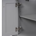 thumbnail image 6 of EUROCO 24"W x 18"D x 34"H Classical Bathroom Vanity with Top Sink,2-Tier Modern Bathroom Storage Cabinet,Wood Bathroom Vanity with Three-hole Resin Sink,Grey, 6 of 8