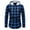 Blue, variant on AnuYalue Men's Flannel Hoodie Shirts Casual Plaid Button Down Pullover Long Sleeve Stylish Hooded Sweatshirt with Pocket