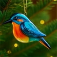 thumbnail image 2 of Bird 2D Acrylic Christmas Decorative Pendan, Ornament for Christmas Tree, Handcrafted Holiday Decoration, Bird Collection- Bluebird, 2 of 5