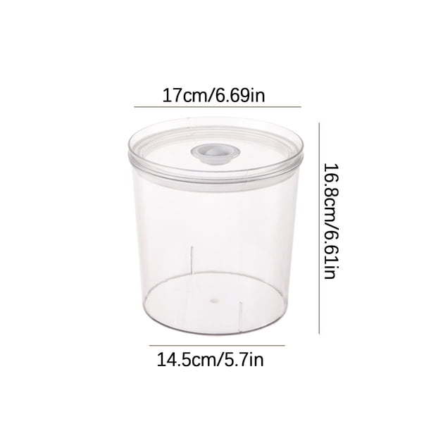 Yhmxh Cubo sellado para comestibles, snacks, transparente, para exhibición de alimentos, a prueba de humedad, para el hogar, para espaguetis, harina, cubo de almacenamiento creativo.