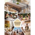 thumbnail image 5 of Farmhouse Brown Grey Table Cloth, Country Vintage Wooden Waterproof Tablecloth for Rectangle Tables, Reusable Washable Fabric Table Cover for Restaurant Kitchen Dining Tables 60"x102", 5 of 6