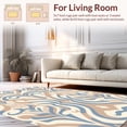thumbnail image 2 of ODIKA 2'x3' Machine Washable Non-Slip Area Rug, Flowing Tiger Stripe Design with Symmetrical Interlocking Shapes High Traffic Rug, Beige, 322651, 2 of 7