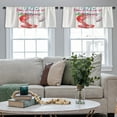 thumbnail image 3 of LALILO Kitchen Curtain Valance Watercolor Flamingo Rod Pocket Window Curtain 52"x 18" Set of 2, 3 of 6