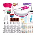 thumbnail image 1 of Kit De Decoración Pasteles Base Giratoria Boquillas 307pcs ROSA BLANCO, 1 of 5