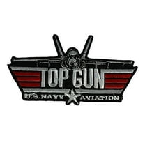 TOP GUN U.S. NAVY AVIATION Patch - Red/White/Black - Veteran Owned Business