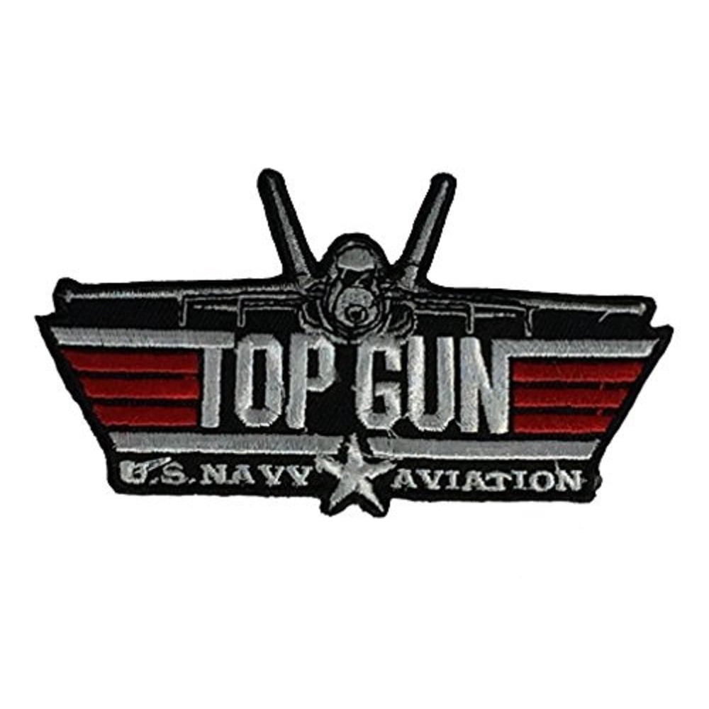 TOP GUN U.S. NAVY AVIATION Patch Red/White/Black Veteran Owned