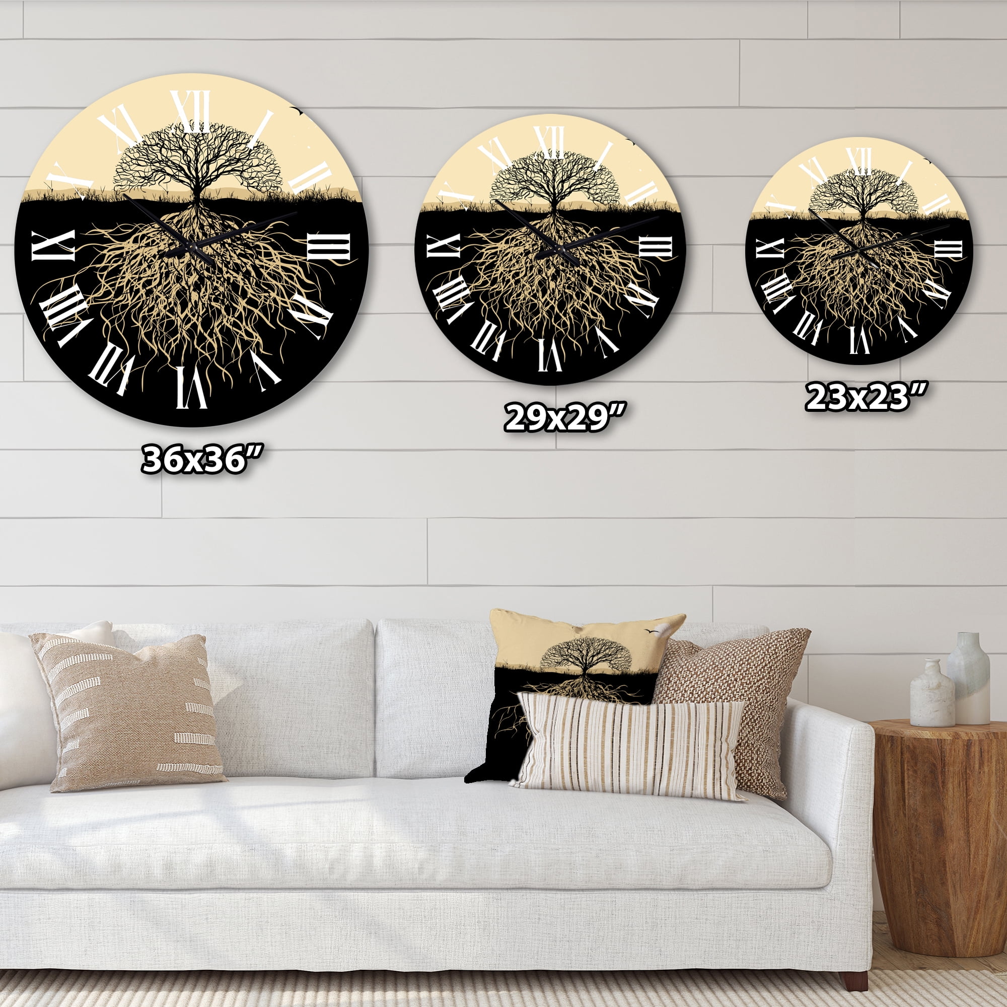 Designart 1 in Quartz Traditional Wall Clock