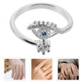 thumbnail image 3 of Evil Eye Finger Ring Opening Finger Ring Jewelry Stylish Unisex Rhinestone Eye Finger Ring, 3 of 8