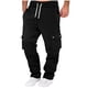 thumbnail image 2 of RKSTN Men's Cargo Jogger Sweatpants Oversized Drawstring Elastic Waist Athletic Pants Mens Casual Solid Plus Size Relaxed Fits Comfy Outdoor Workout Gym Sport Sweatpant with Pockets, 2 of 8