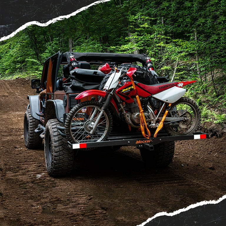 Mockins 73 Black Steel Hitch Carrier for Bikes Scooters Anti Rust Rack Holds 500 lbs. Walmart