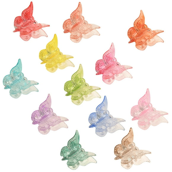 Greenadscape 50pcs Butterflies Hair Clips Assorted Color Elegant Hair Styling for Birthday Party